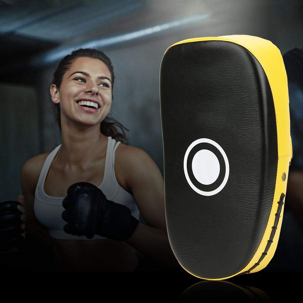 Keenso Paos para Patadas, Manoplas para Muay Thai, Kickboxing (Amarillo) Taekwondo Taekwondo
