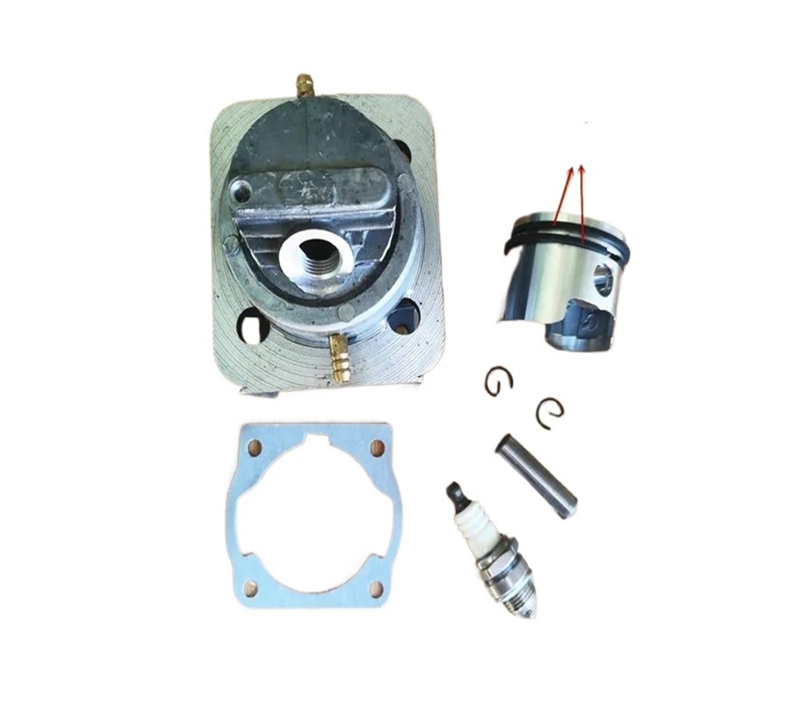 Fit For Hangkai 2 Stroke Water-Cooled 3.5HP 3.6HP Outboard Motor Ship Hook Zylinder Ring Gasket Spark Plug Cylinder Piston Kit
