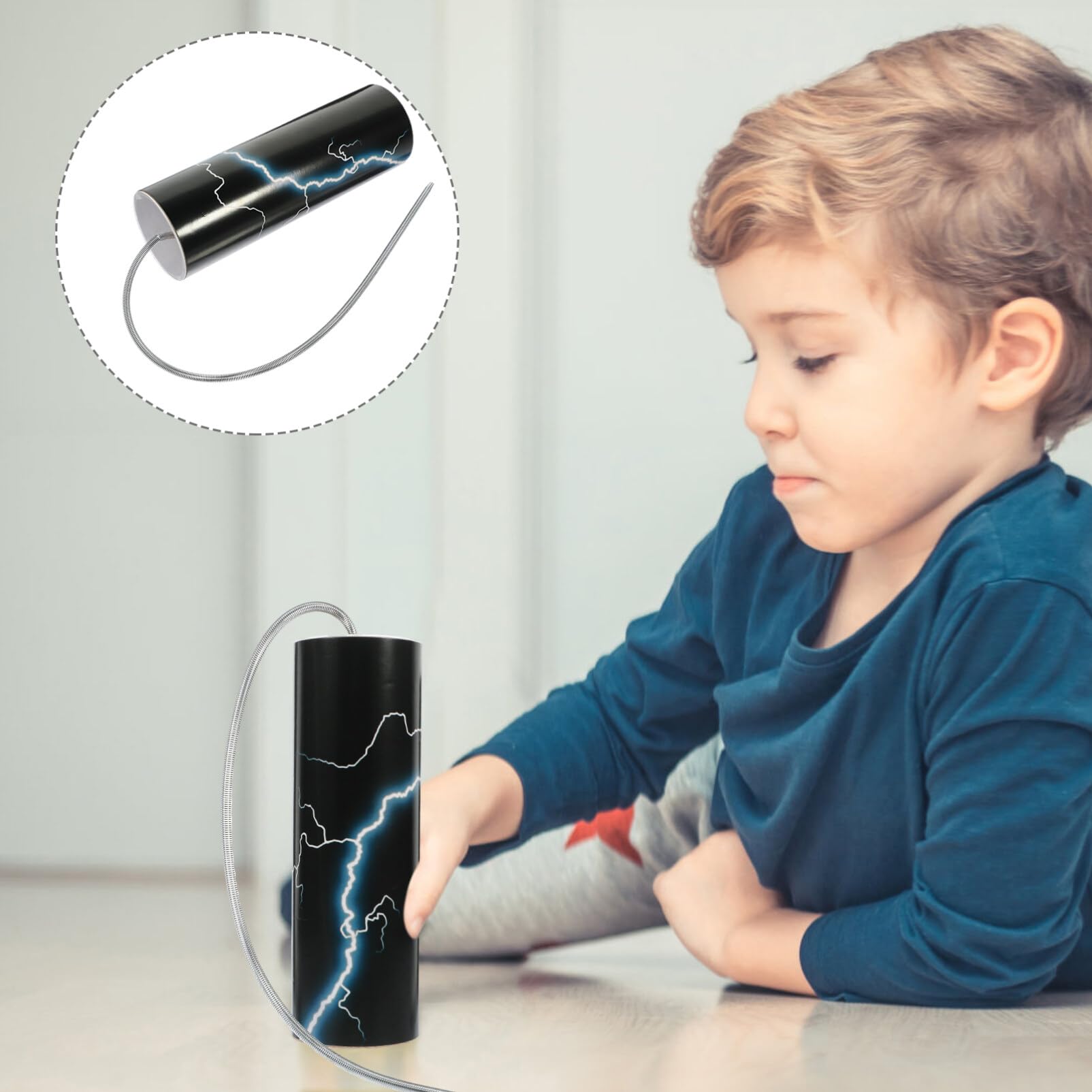 Toyvian Thunder Sticks Thunder Spring Drum Shaker Percussion Instrument Noise Maker Thunder Can Tube Stormy Tube for Meditation Sound Bath Kids Cheer Up