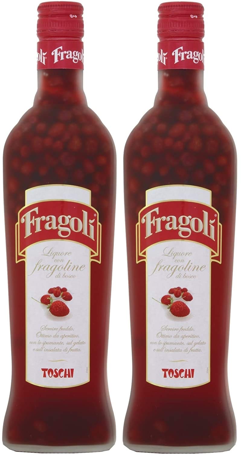 2 Flaschen a 0,7l Toschi Fragoli Waldbeerlikör 24% vol.
