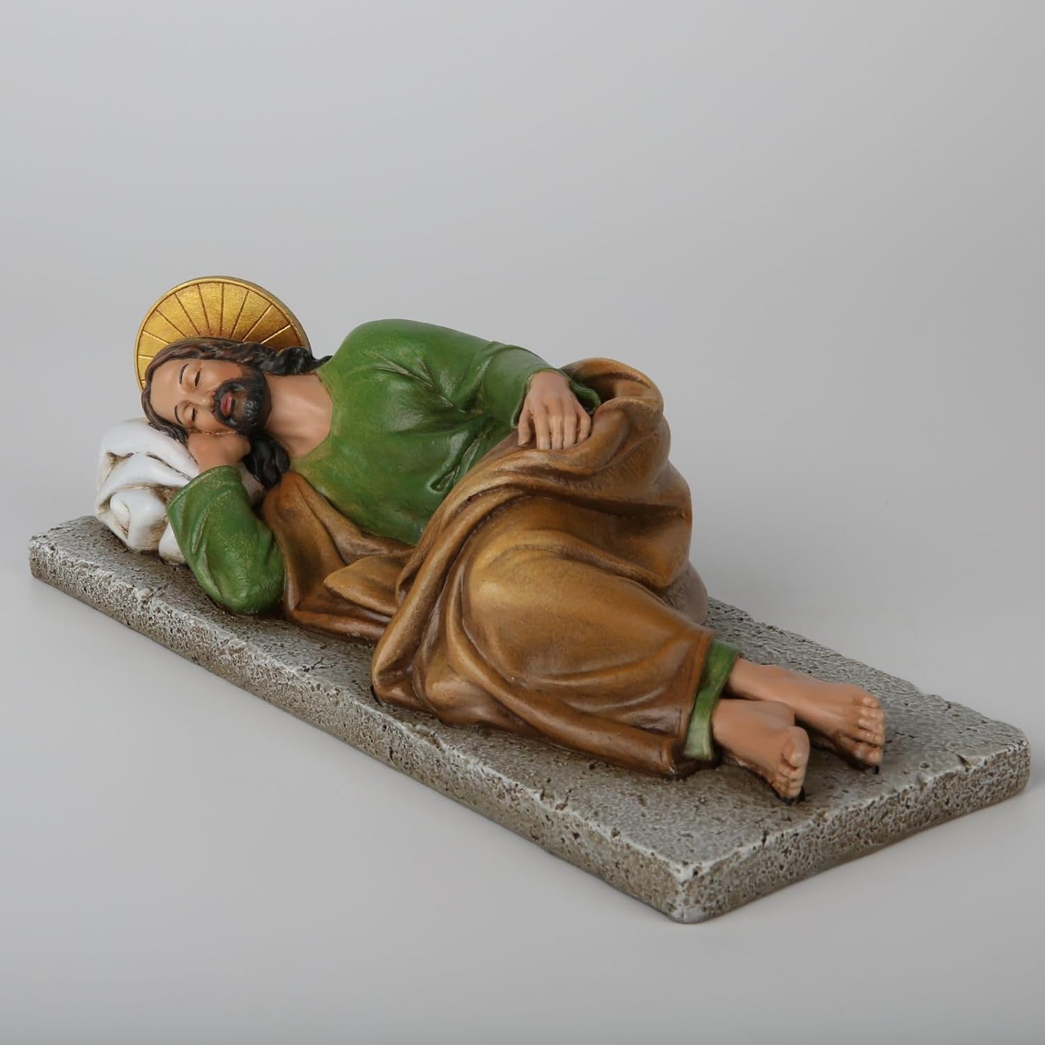 Renaissance Sleeping St. Joseph Statue,Home Décor Sleeping Joseph Figurine,Catholic Statue Patrons for Church,Devout Gift,Prayerful Inspiration,9 inches L San José Estatua(Full Color) - Image 4