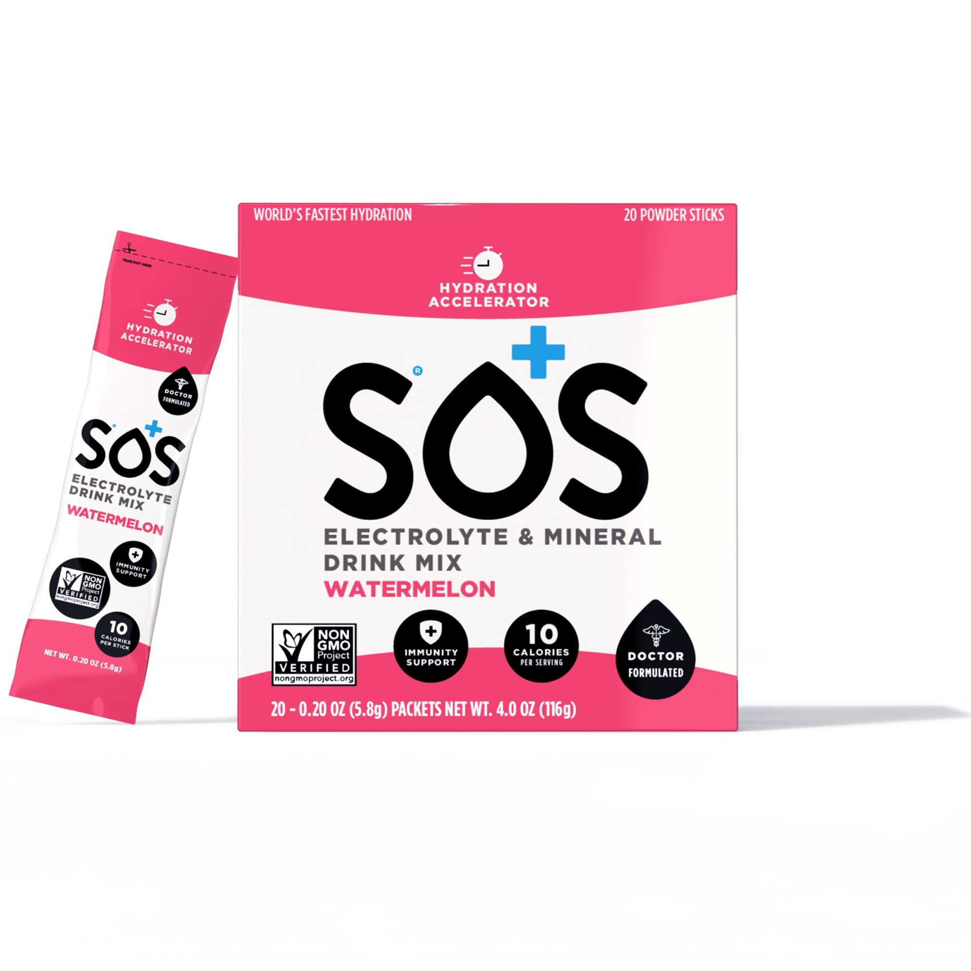 Buy SOS Hydration Electrolytes Powder Packets Dehydration Mineral