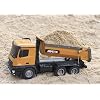 Huina 1582 1/14 10 قناة Full Metal Rc موديل آلة بناء شاحنة قلابة احترافية للتحكم عن بعد - صوت وضوء كامل الوظائف 2.4g