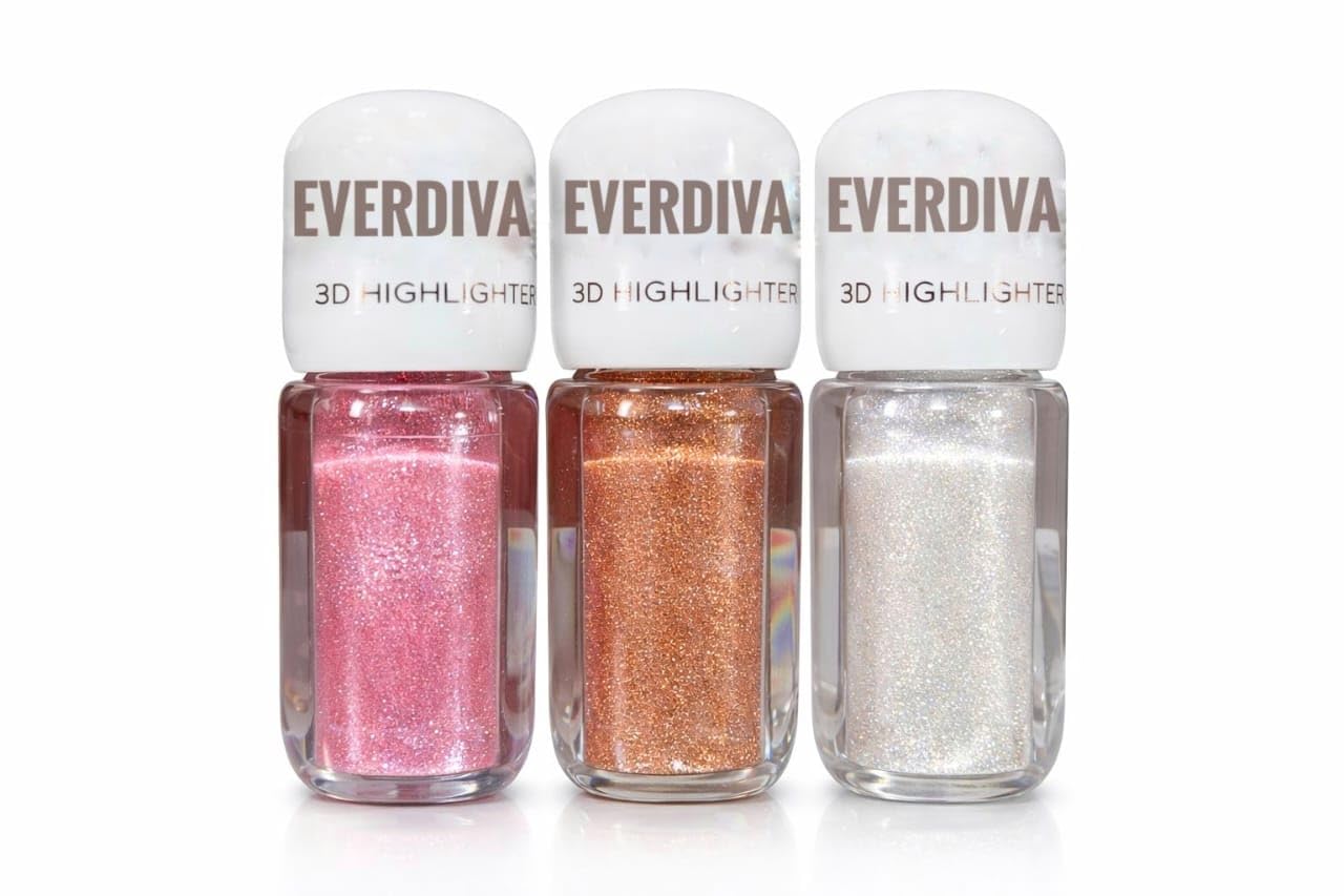 3D Highlighter Set for Women | Pink, Rose Gold & Silver Shades | Intense Glow Face Illuminator | Long-Lasting, Smooth & Blendable Highlighter Makeup-image-28