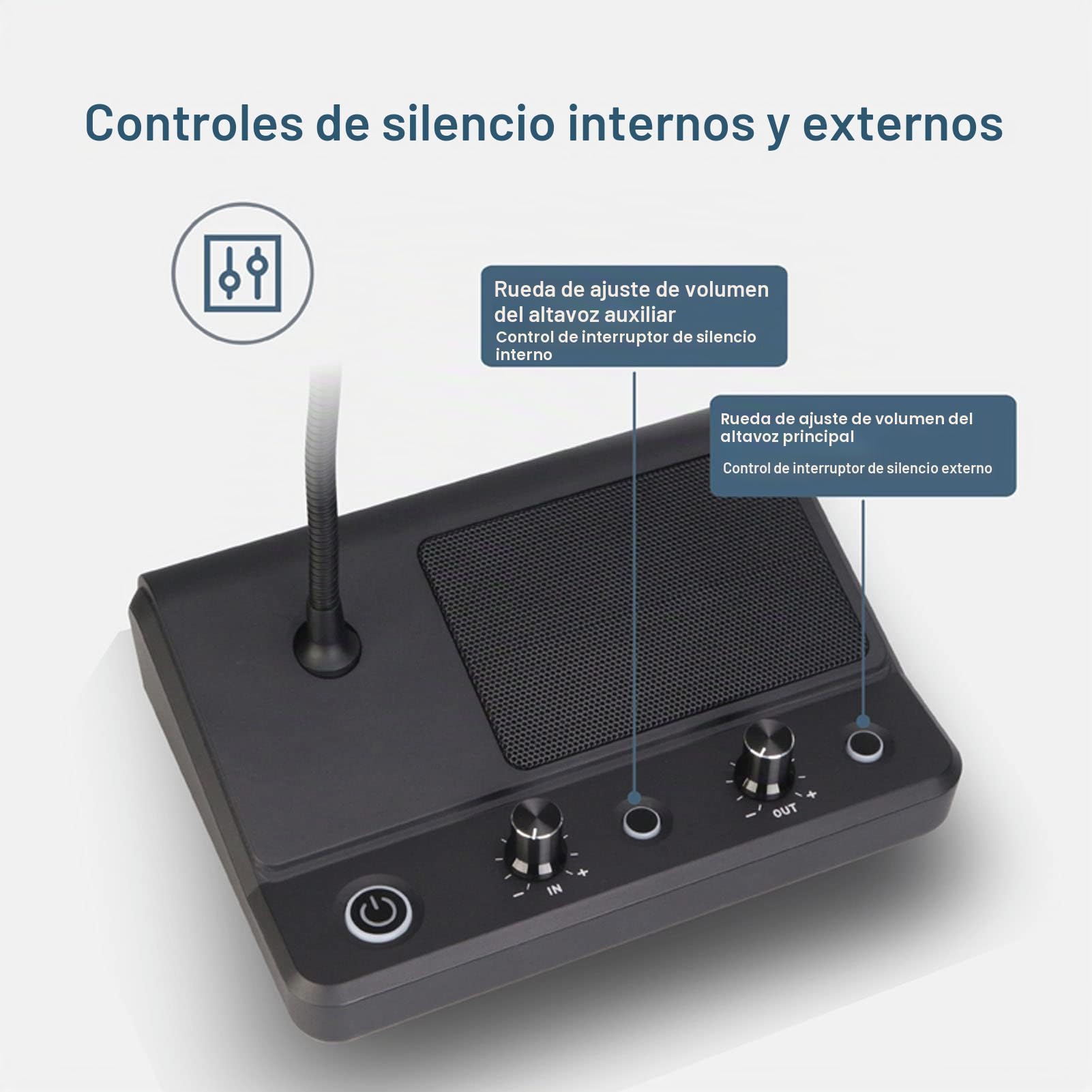 Intercomunicador de Ventana, Altavoz de Doble Vía, sin Interferencias de Ruido, Micrófono de Intercomunicador de 2 Vías para Oficina Gubernamental, Ventanilla de Boletos, Oficina(UE. Enchufe)