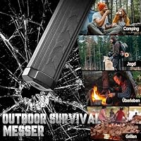 TAN REN Outdoor Messer D2 Stahl, Bushcraft Messer mit Scheide, Camping – Ansicht 2