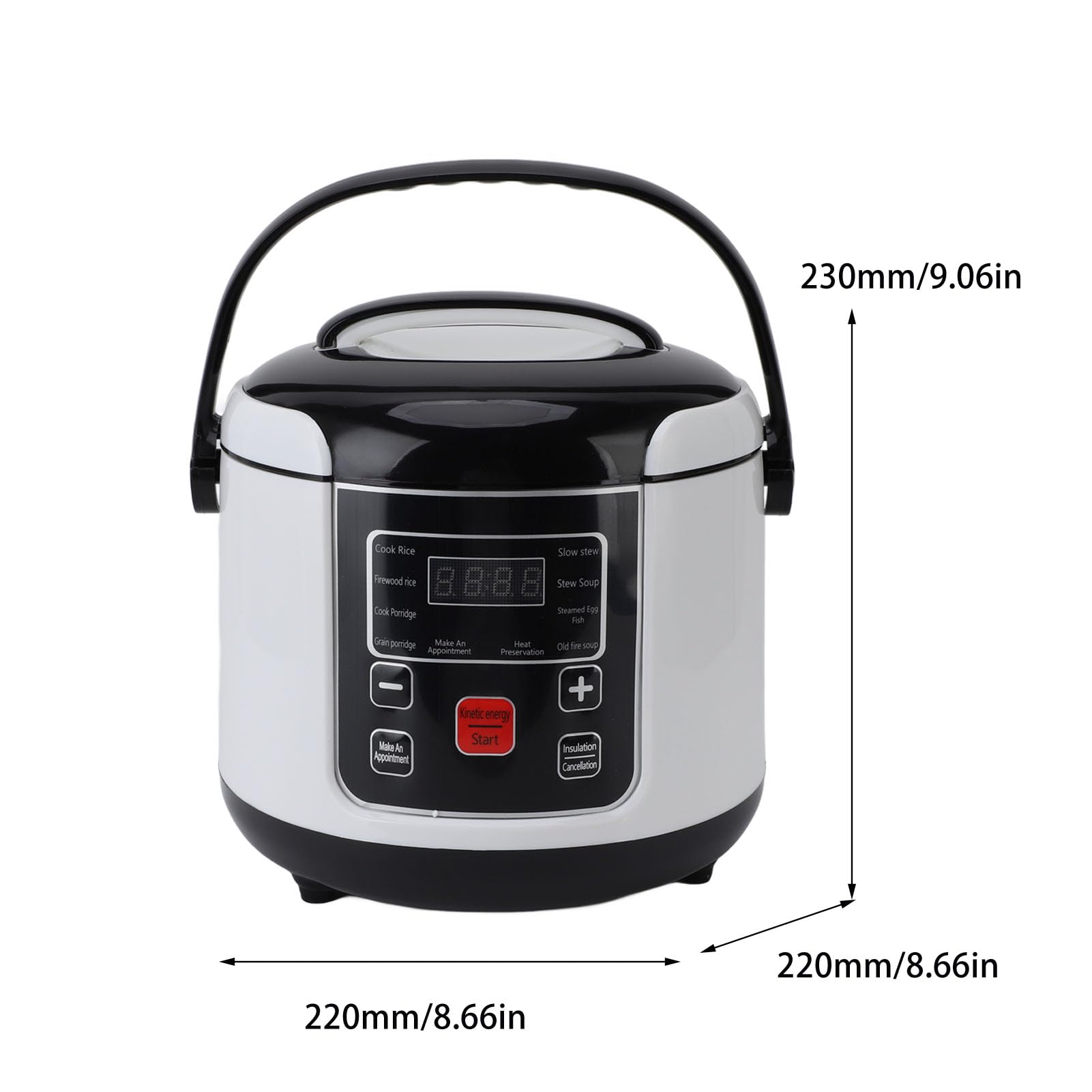 Mini Cuociriso, Cuociriso Personale Cuociriso Portatile Con Funzione Di Isolamento 24V 200W 2L Piccolo Cuociriso Da Viaggio Rivestimento Antiaderente Per Cottura Di Riso, Congee,