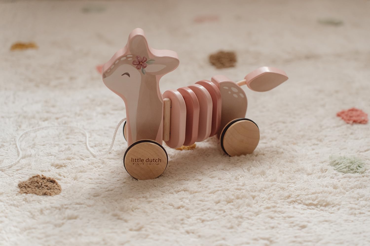 Little Dutch Nachziehtier aus Holz Baby REH - Fairy Garden
