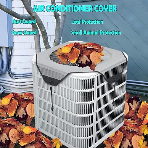 Image of Air Conditioner Cover for Outside Units, 28 inch x 28 inch Central AC Covers, Top Universal Mesh Cover Defender for All Seasons