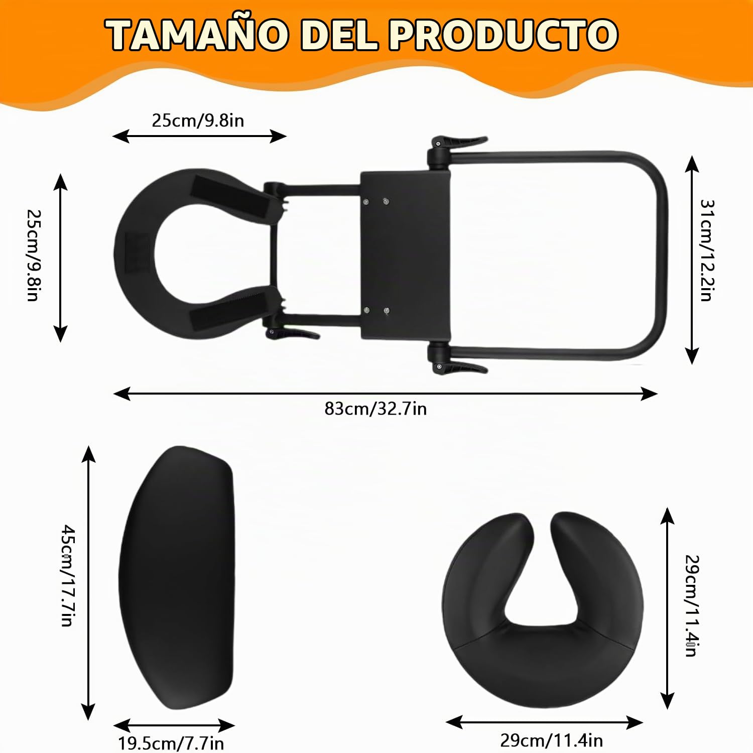 Reposacabezas de masaje para cama, reposacabezas ajustable de 180°, con soporte para cojín facial, colchón de masaje con tabla para reposabrazos y bolsa de almacenamiento, para colchones de un