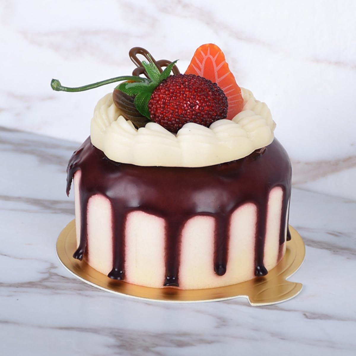 GANAZONO Base à Gâteau Ronde 200 Pièces en Carton Doré pour Desserts