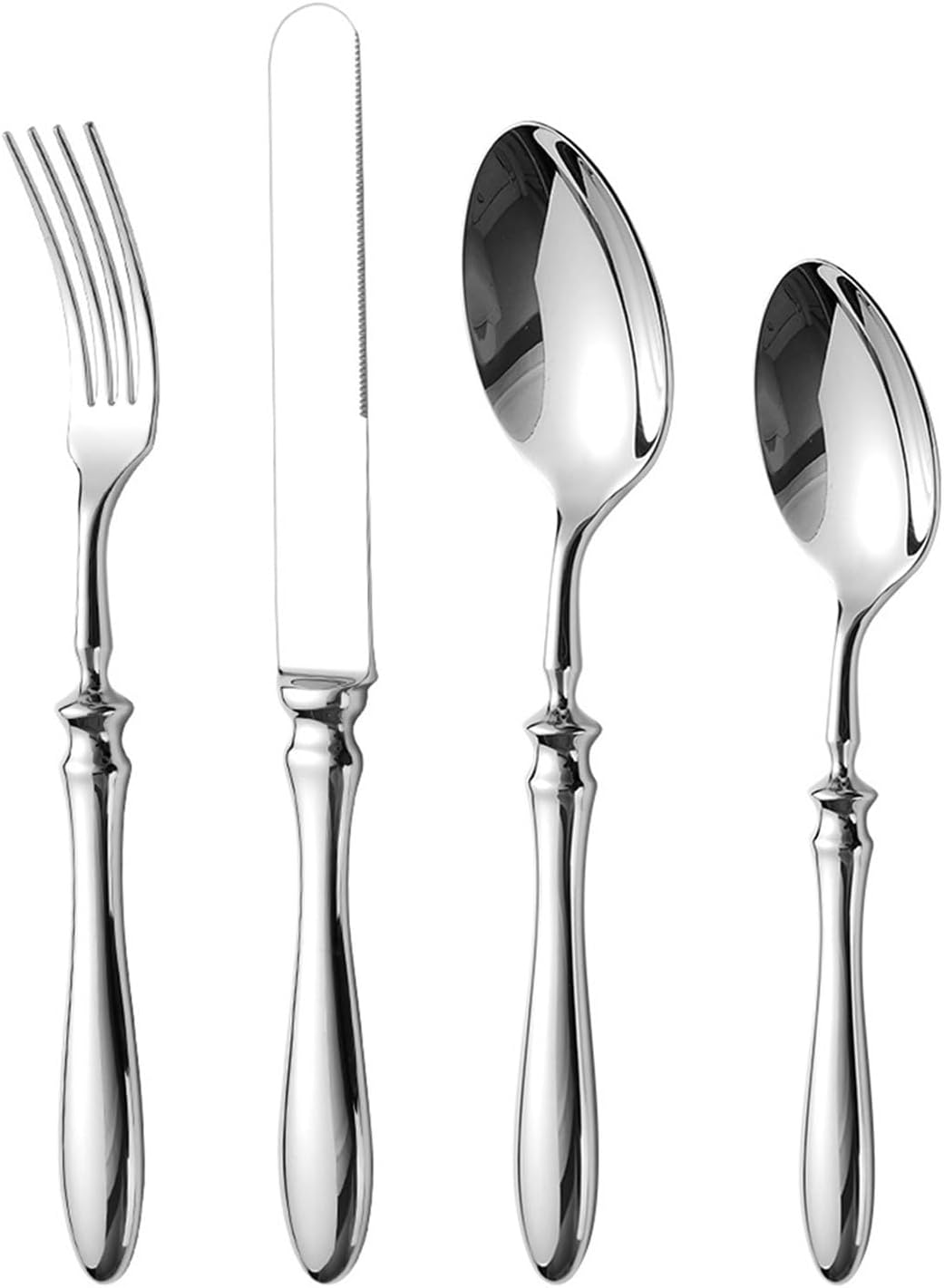 カトラリーセット - 食器セット,ステンレス製ナイフ フォーク スプーン 洋食器セット ステーキカッター付き 食事 ランチ カレッジ