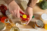 Vista 7 de KUHN RIKON Abrelatas suizos 5 en 1, rojo, plástico