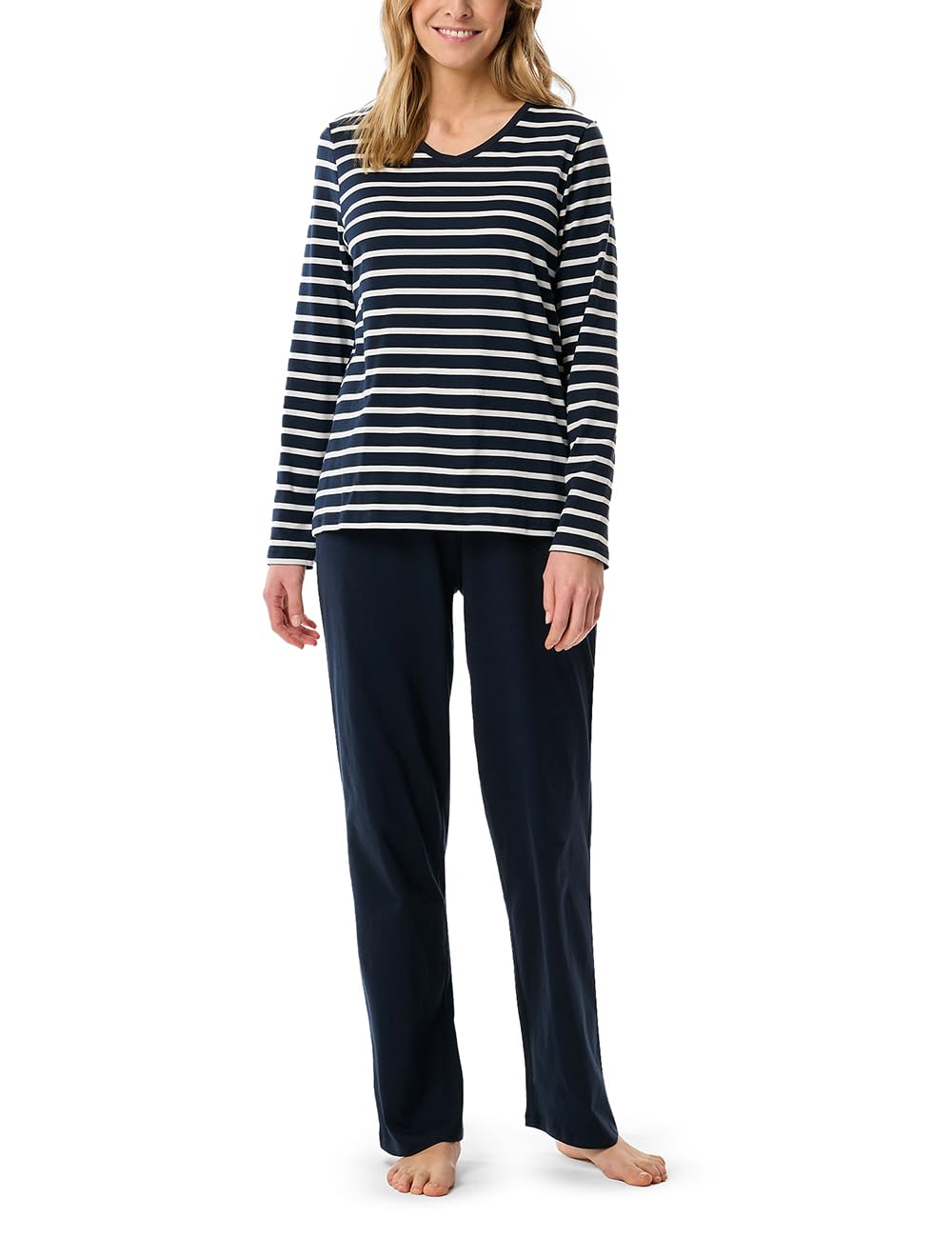 Schiesser Schlafanzug lang Set weiche Baumwolle - Nightwear