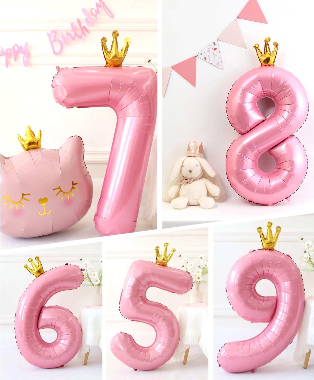 Amazon | 40インチ 誕生日 バルーン 数字 6 ピンク 風船 大きい 誕生日