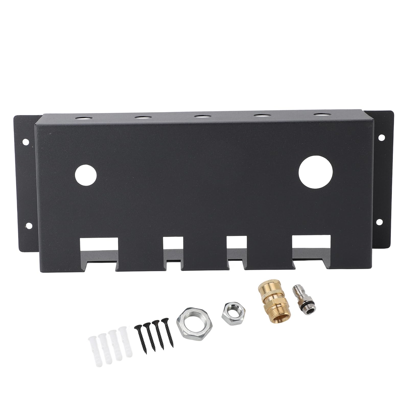 Supporto Accessori Idropulitrice, Porta Ugelli Idropulitrice a Parete con 5 Ugelli 1/4, Organizzatore Accessori Lavaggio in Acciaio Inox, Rack Stoccaggio