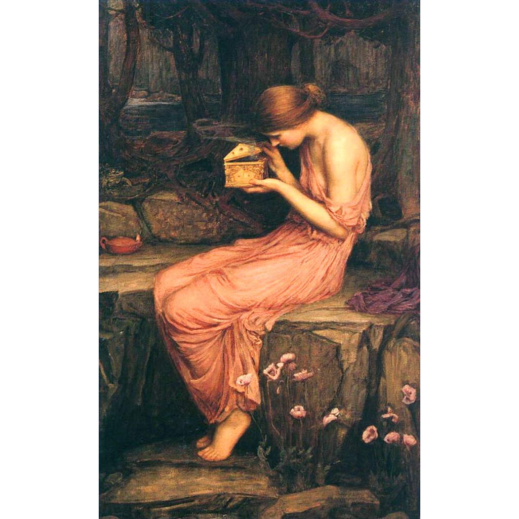 絵画作品 原画 油彩画 【除け者（のけもの）】 Amazon.co.jp: 絵画プシュケ 黄金の箱を開けるギリシャ語ジョン