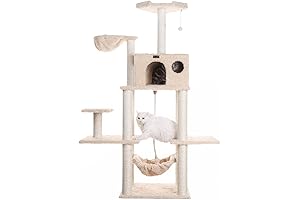 Armarkat 69" Cat Tree Hammock Bed with Real Wood