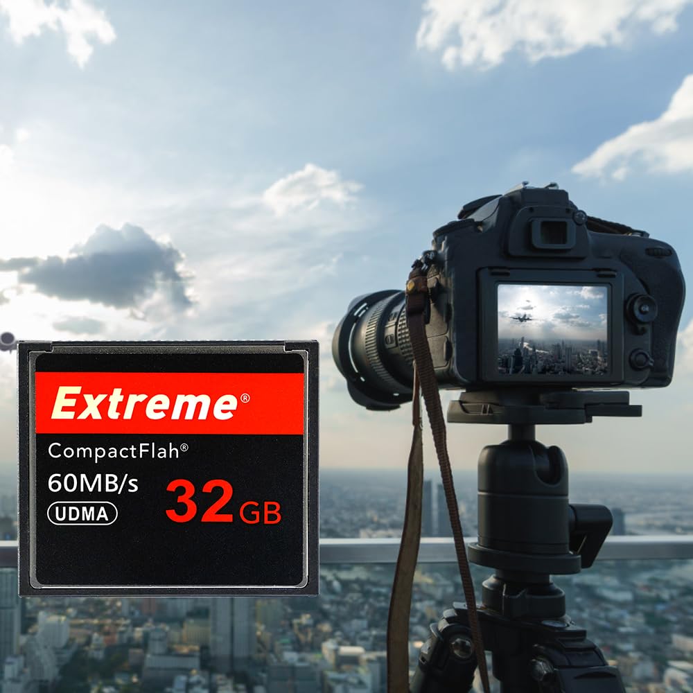 Scheda di memoria Compact Flash estrema da 32 GB, scheda CF ad alta velocità Velocità UDMA fino a 60 MB/s Schede CF per fotocamera reflex, CF-NEW-16-RED