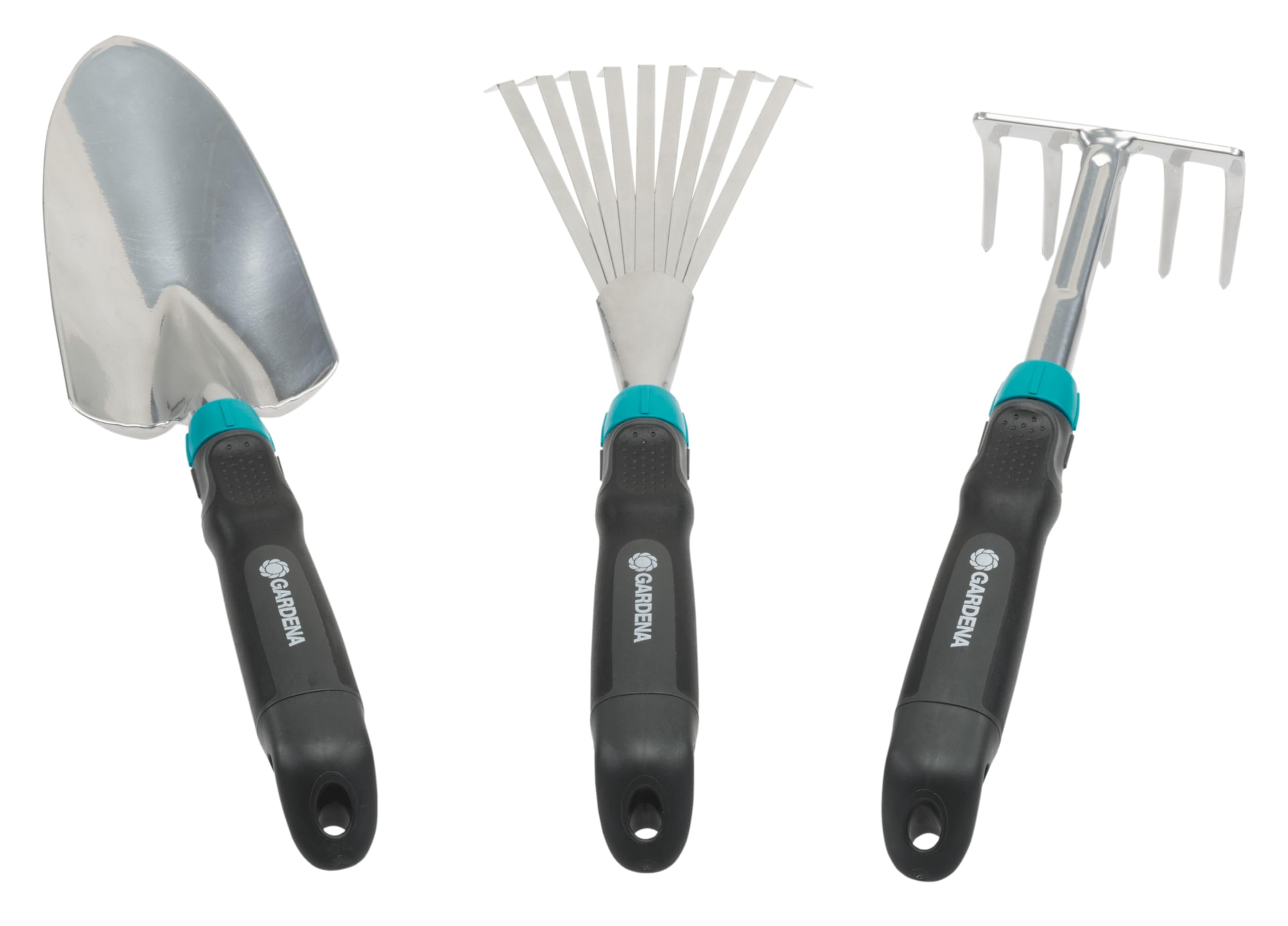 Gardena Comfort Small Tool Set - Ideal Set for Garden Keeping with flower rake, hand rake and hand trowel (8964-60)