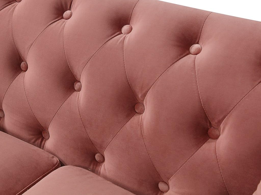 Vente-unique - Canapé 2 Places en Velours Turner - Vieux Rose Image du produit 6