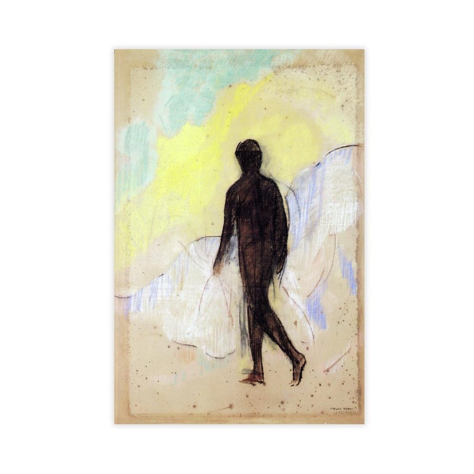 WCYB The Man by Odilon Redon Prints Posters Canvas Deco Paintings Wall Art For Office Living Room Unframe 24" L X 36" W