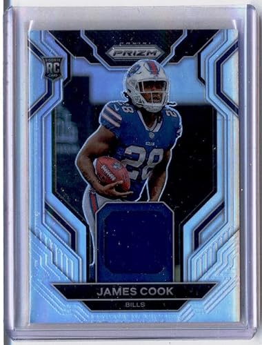 2022 Panini Prizm Rookie Gear James Cook RC Used Jersey Buffalo Bills NFL Football Trading Card