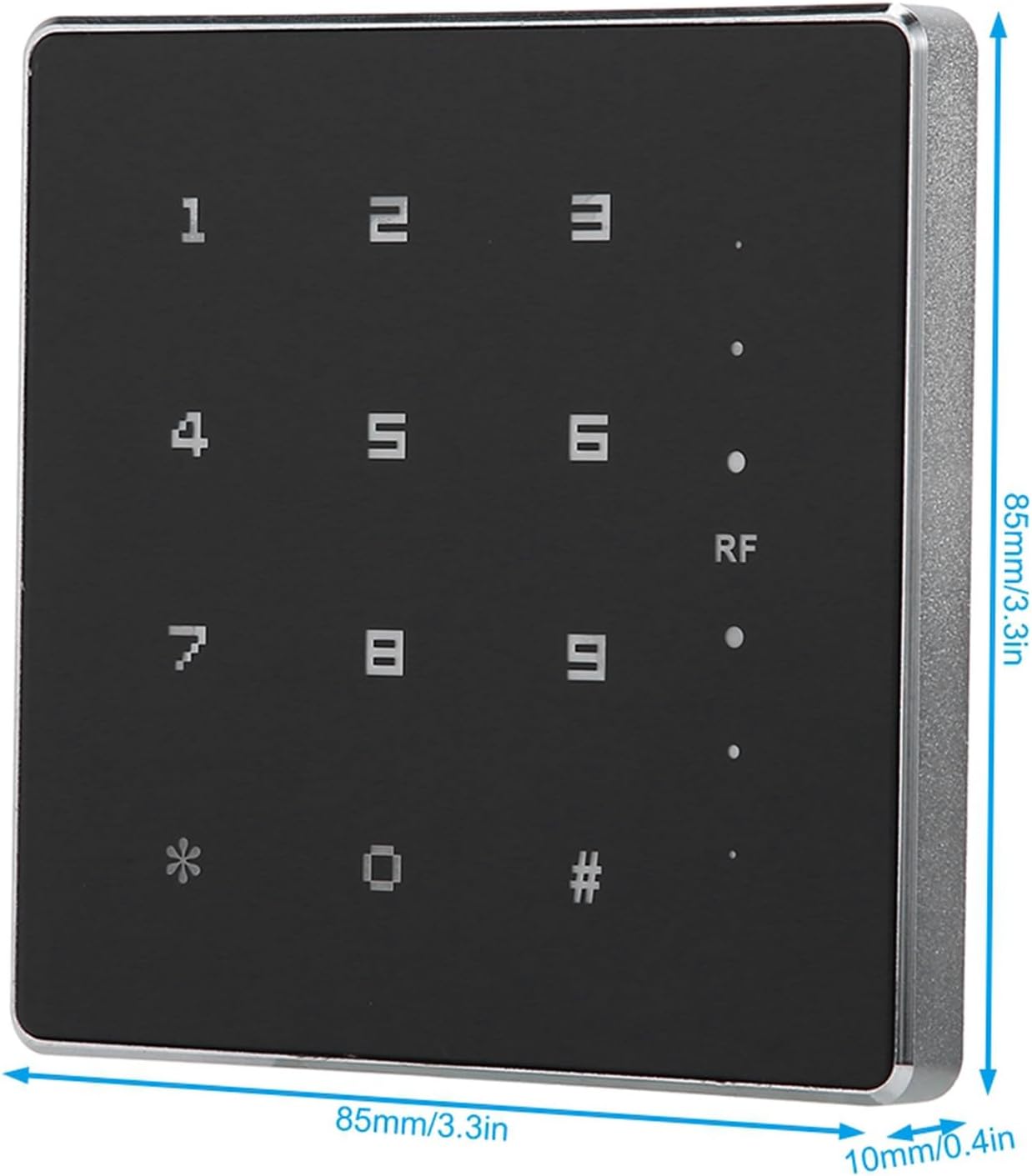 Ultrathin RF RFID Card Reader 125Khz ID, Wiegand26 / 34 Access Control, Silver Metal - High Sensitivity, Anti - Metal Shielding, Durable for Security Systems