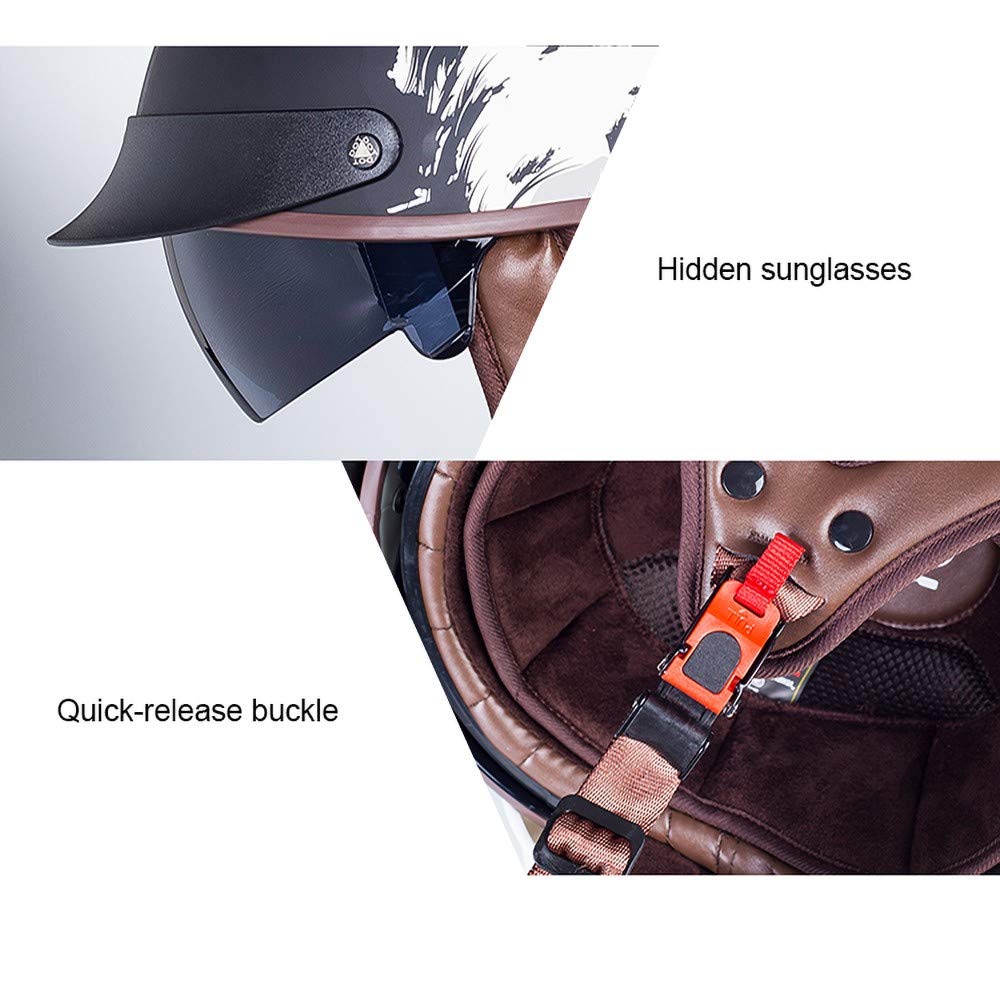Retro moda Harley kask motocyklowy pół kask Jet kask DOT/ECE certyfikat otwarty kask Cruiser Chopper deskorolka rower lekki kask