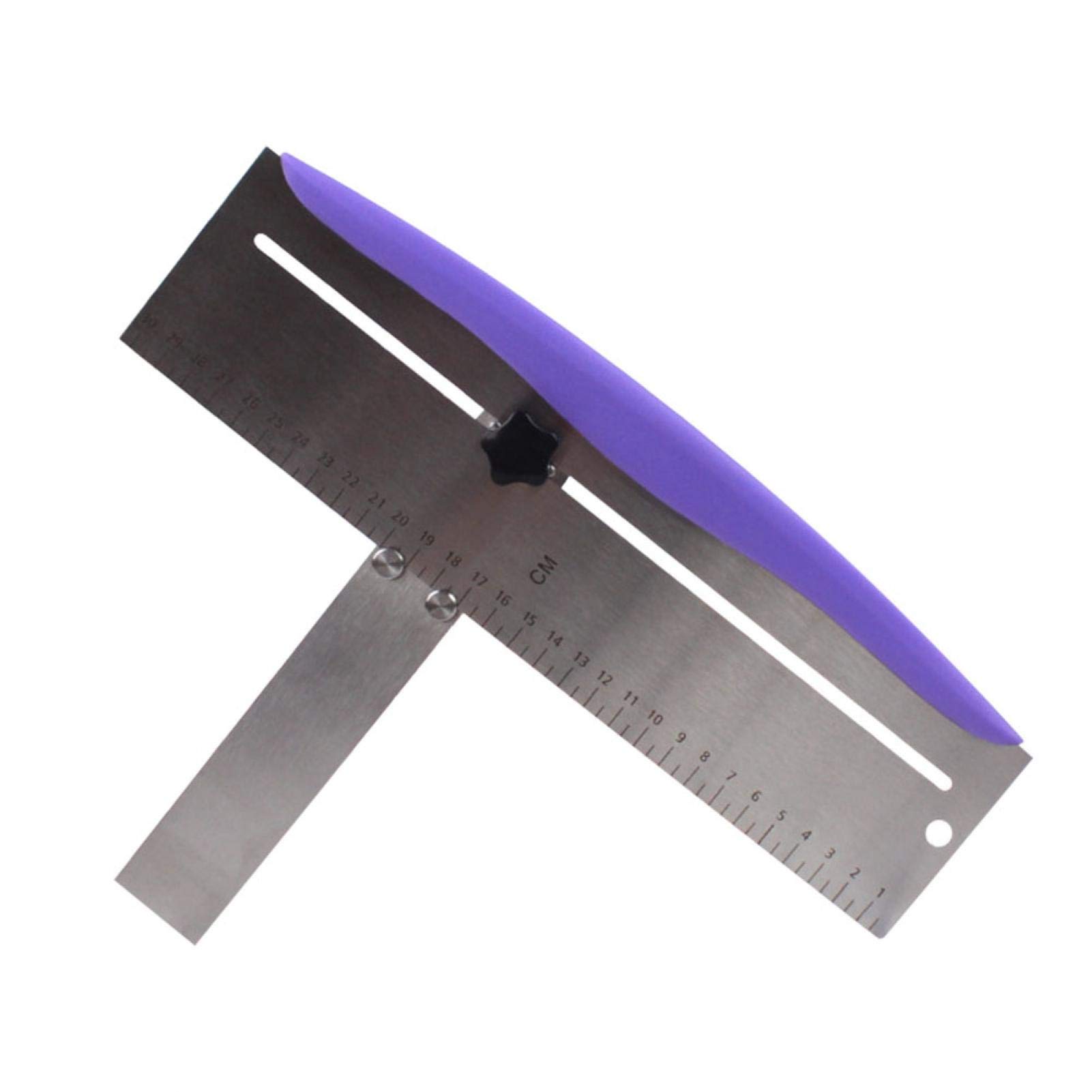 Cake Scraper, Stainless Steel Adjustable Cake Scraper Leveling Device Tool, Cake Bench Scraper For Baking, Cake Decorating Tool(Purple)