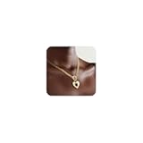 Gold Chunky Necklaces for Women 14K Gold&sol;Silver Plated Chain Toggle Clasp Necklace Dainty Heart Pendant Paperclip Necklace Evil Eye Choker Necklace For Women