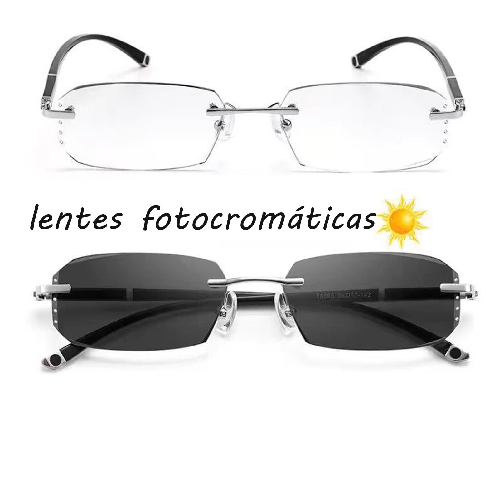 Selbsttönende Lesebrille Photochrome Herren Damen, Gleitsichtbrille Multifokale Lesebrille Anti-Blaulicht Mit UV-Schutz 1.0 1.5 2.0 2.5 3.5