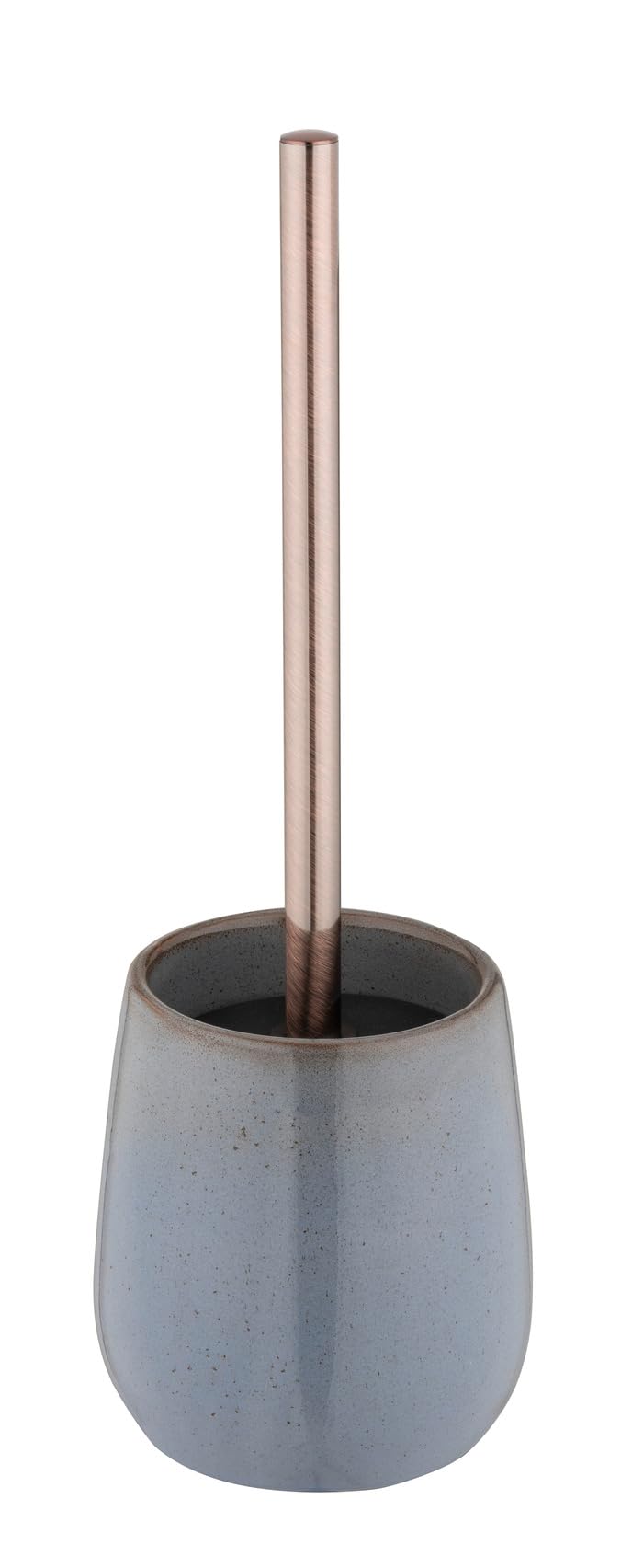 Brosse WC en céramique Sirmione gris cuivré et acier inoxydable haut de gamme