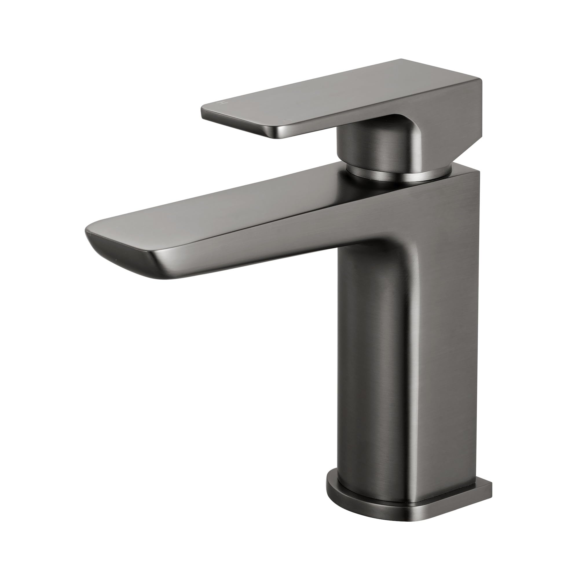 ENKI, Mykonos, BT1303, Contemporary Basin Sink Mixer Tap with Pop Up Waste, Gunmetal Grey, Basin Mixer Tap + Waste - Image 2