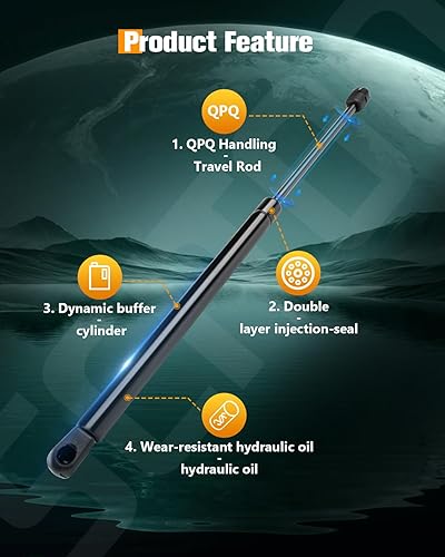 Vista 559 de SCITOO PM1017 - Soportes de elevación de 17.8 pulgadas para Hyundai Santa Fe 2007-2012 trasero izquierdo y derecho Liftgate Shock Struts 2pcs