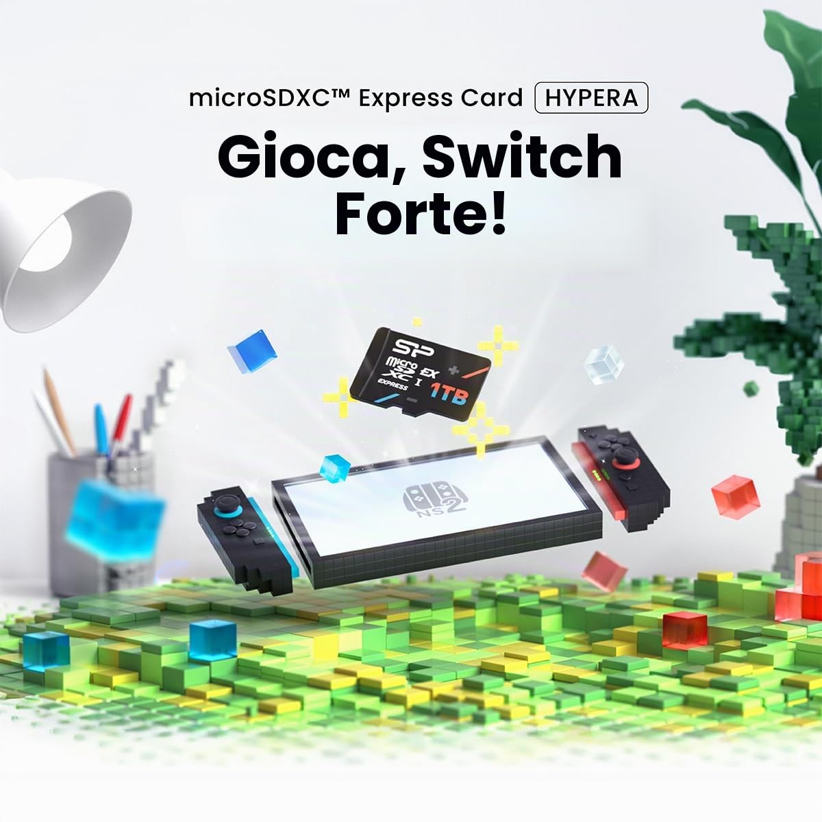 Silicon Power 1TB Switch 2 Compatible PCIe Gen 3x1/UHS-1(U3) A1 TLC Gaming microSDXC Express Card