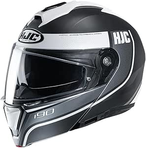 I90DW2XL - HJC I90 Davan Flip Front Motorcycle Helmet XXL White (MC10SF