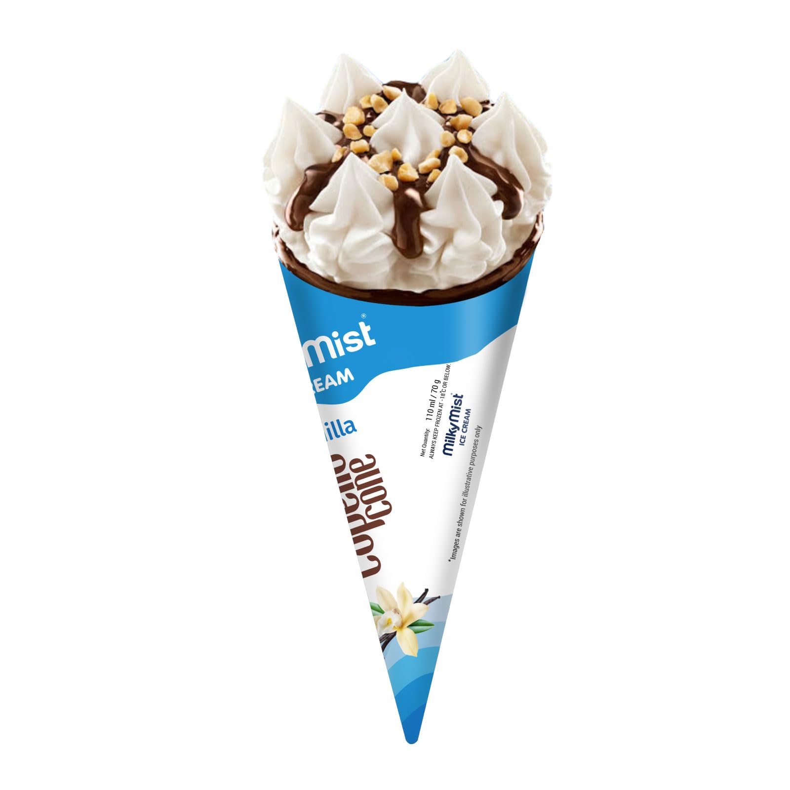 MILKYMIST VANILLA CAPELLA CONE 110 ML : Amazon.in: Grocery