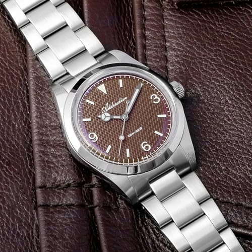Image of ADDIESDIVE Quartz Watch for Men 36 MM Small Dial Analog Waterproof 100 M | Conves Crystal VH Sweep Second Movement Simple Male Watches Stainless Steel