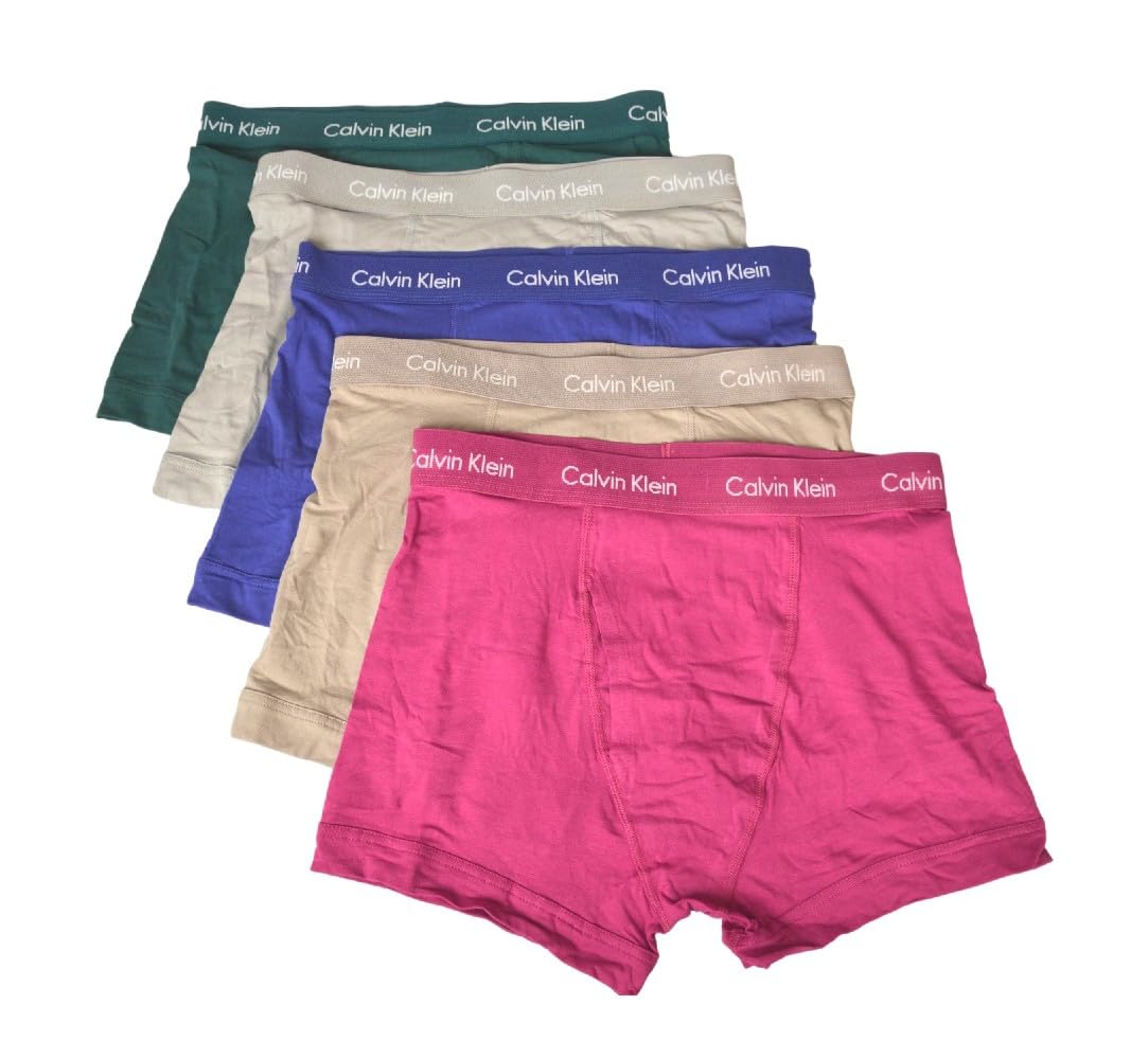 Calvin Klein CK Mens Boxer Briefs Pack of 5 Elastic Front Opening Elastic Cotton Item NB2165O