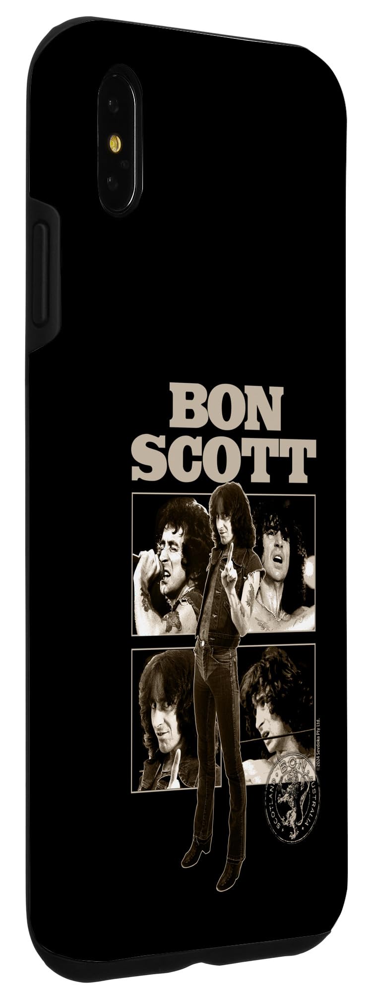 iPhone XS Max Bon Scott Sepia Photo Collage Case - Image 3