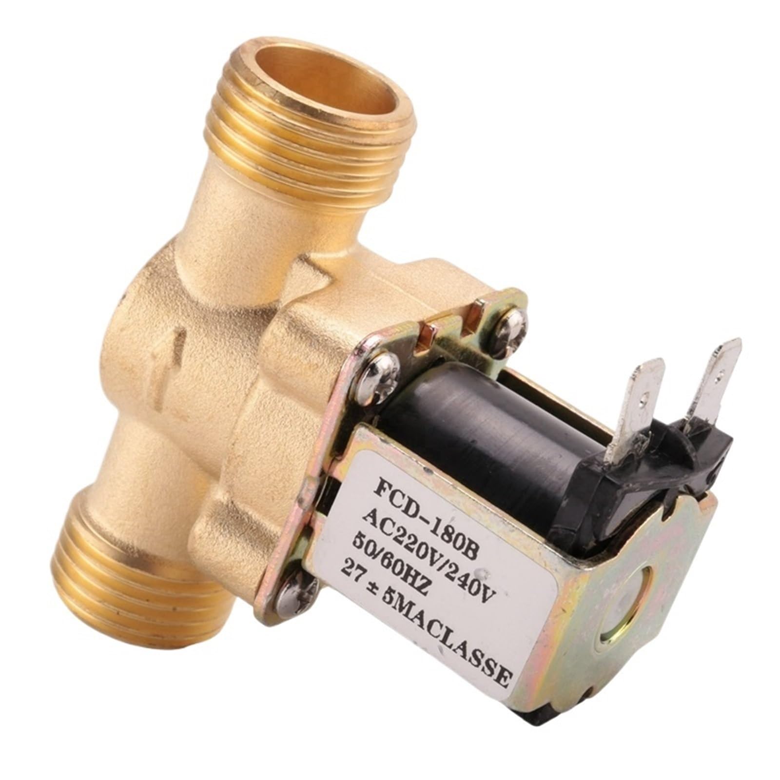 Électrovanne 1/2 pouce AC 220V en laiton normalement fermée