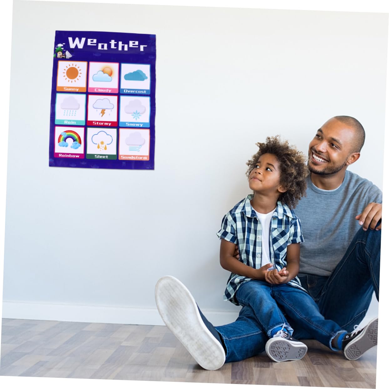 jojofuny Tableau Mural Éducatif en Anglais pour Tout-petits, Affiche Suspendue Légère Colle Dos Pp, Apprentissage Ludique et Style Délicat pour Garçon et Couleur Aléatoire Plusieurs styles