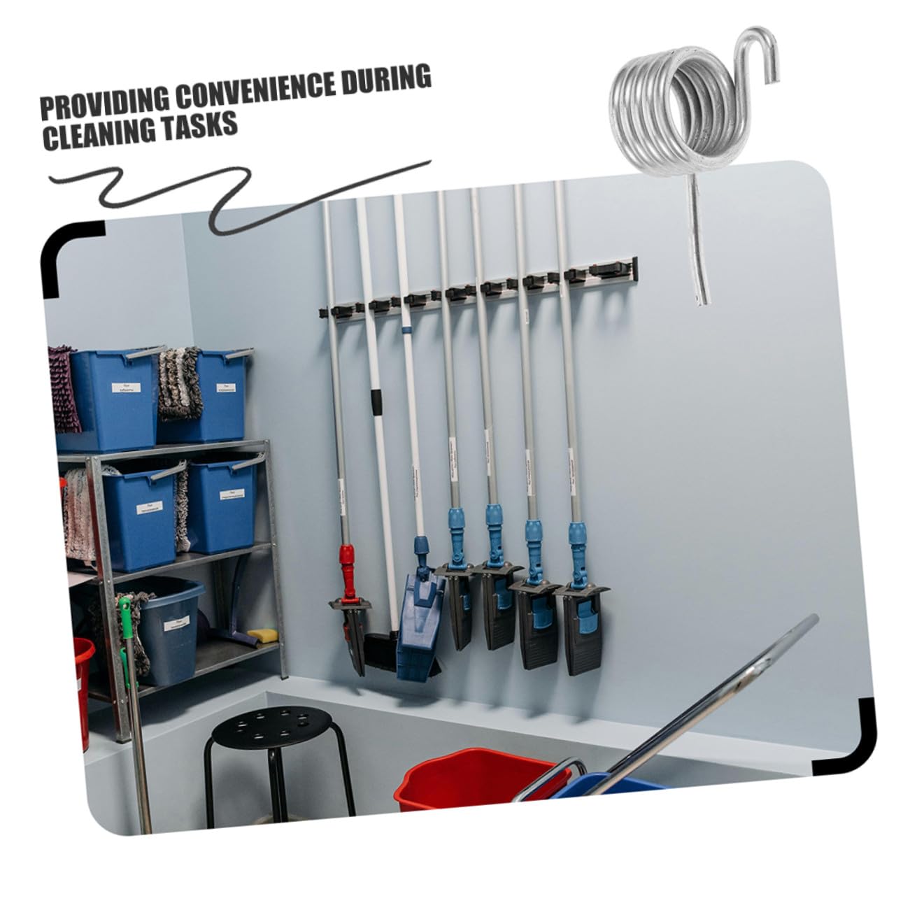 10 Piezas de Presión para Cubo de Fregar Comercial de Alambre Metálico para Prensa de Agua Cubo con Ruedas Rectangular Accesorios de Repuesto Duraderos