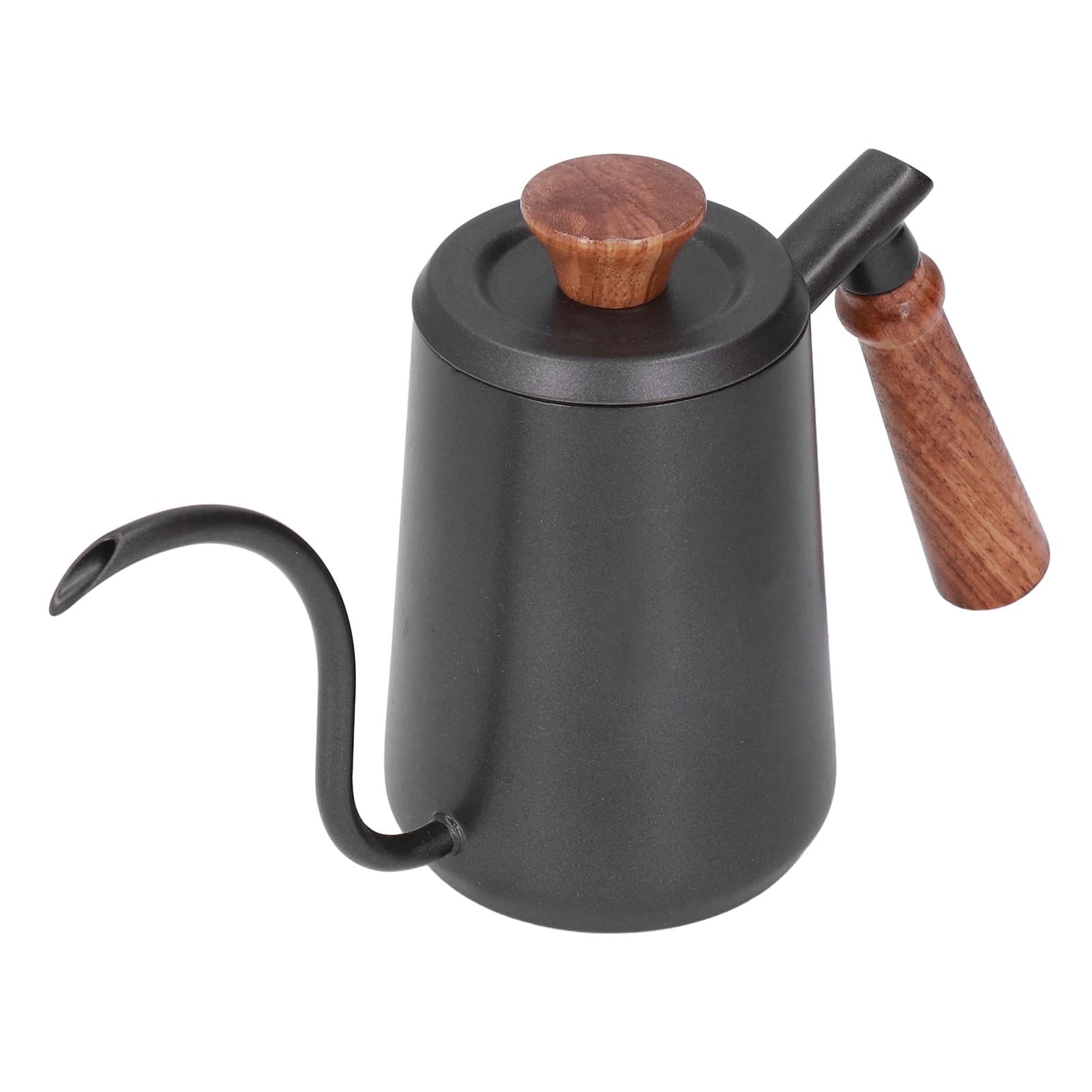 Kawiarka ze stali nierdzewnej Czajnik ze stali nierdzewnej 304 Food Grade Gooseneck Drewniany uchwyt Ergonomiczna konstrukcja Wlać Ekspres do kawy(350ML)