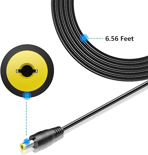 Miniatura 4 de SoulBay - Adaptador de CA y CC para Casio Piano Keyboard ADE95100LU de repuesto de fuente de alimentación para Casio SA-46 SA-47 SA-76 cable de 65