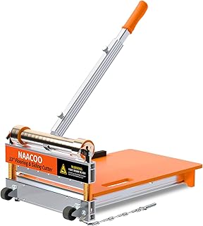 NAACOO 17mm Heavy Duty Laminate/Vinyl Floor Cutter, 13” Vinyl Plank Cutter with Wheel – Just 1 Step Meet Angle&Length Cutting, Flooring Tools - Cuts Laminate Floor, Engineer Wood, LVP/T, VCT, SPC, WPC