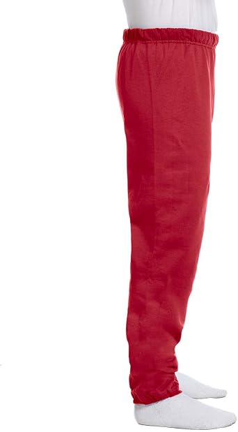 Jerzees mens 8 oz. 50/50 NuBlend Fleece Sweatpants(973)-TRUE RED-M