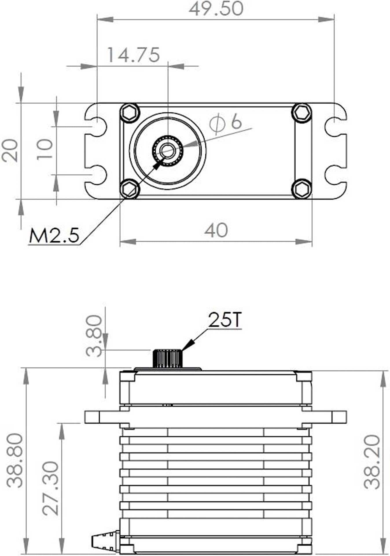 MKS HBL550 X5 Digital Brushless Ultra Speed/Torque High Voltage Servo