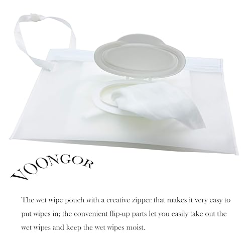 Miniatura 10 de Bolsa portátil recargable para toallitas húmedas, soporte y estuche para toallitas de viaje, contenedor ligero para toallitas desechables para bebés